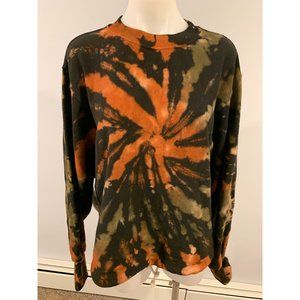 Emory Park Black & Orange Tie Dye Sweatshirt Size L